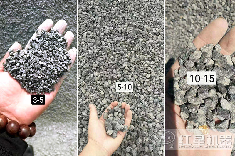 石灰石制成的各种规格砂石