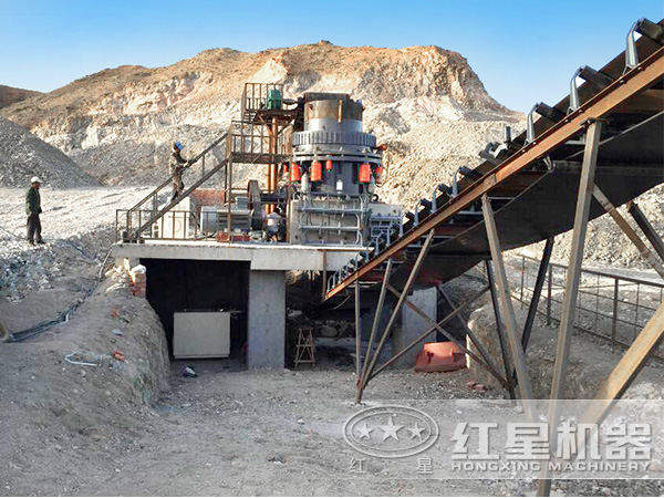 日产100--300吨的河北邢台砂石生产现场