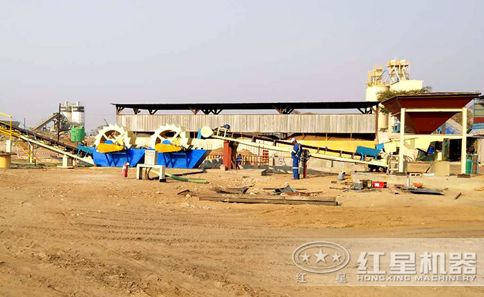 赞比亚利文斯敦大型洗砂机运行现场